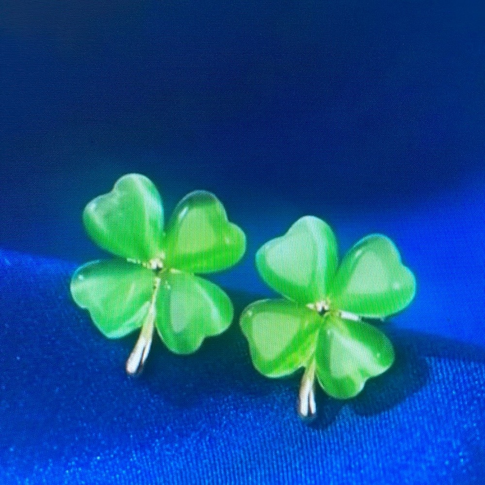 Green Clover Earrings
